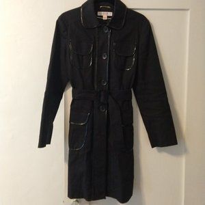 Via Spiga Black (Cruelty-Free) Long Jacket - Size M